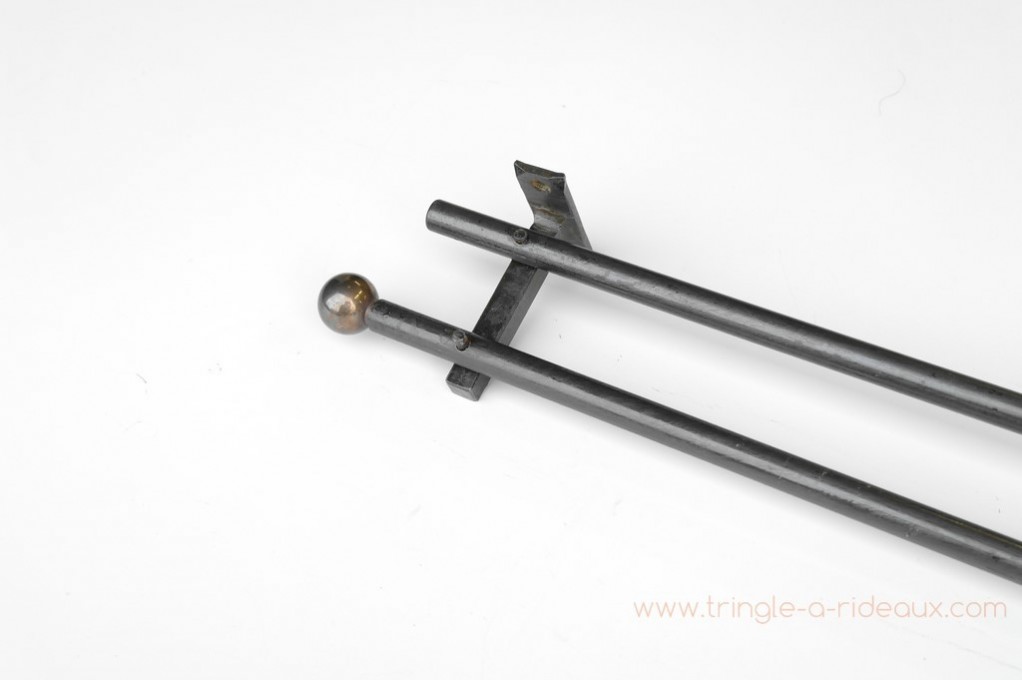 Tringle à Rideaux droite double sur mesure en fer forgé - tringle-a
